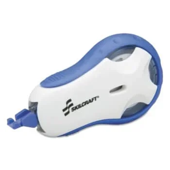 Skilcraft Correction Tape, Refillable Applicator, Blue