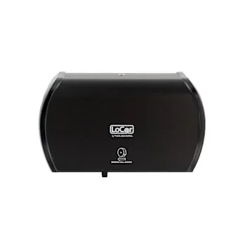 Solaris Paper Inc. Locor Bath Tissue Side-By-Side Dispenser (Black) (1-Case)