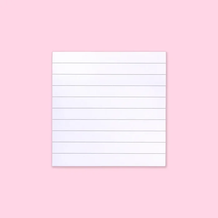 Square Ruled Sticky Notes – White