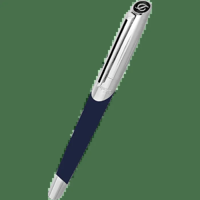 ST Dupont Defi Millennium Silver/Blue Navy Rollerball Pen