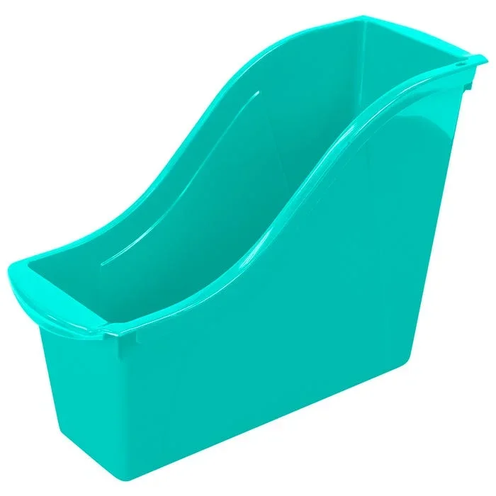 Storex Interlocking Book Bin, Small, 11-3/4 x 4-1/2 x 8-1/2 Inches, Teal