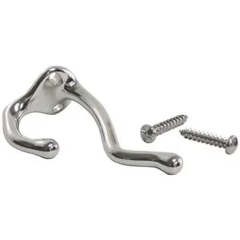 Strybuc Double Prong Coat Hook Chrome Plated