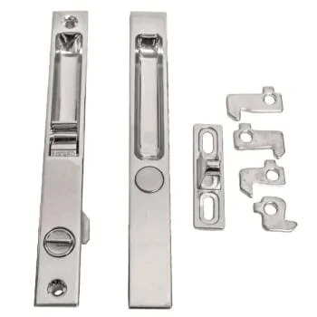 Strybuc Patio Door Chrome 5-Cams Lock Handle Without Key Lock Pack Of 6