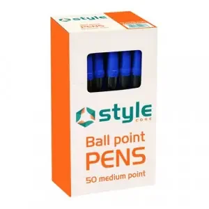 Style CORE Ballpoint Pen Medium Black (50 Pack)