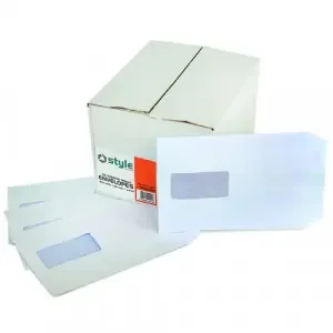 Style Pocket Envelopes Self-Seal Window C5 White 90gsm (Pack 500)