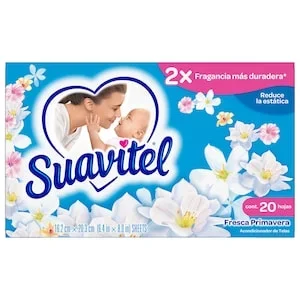 Suavitel Fabric Conditioner Dryer Sheets, Field Flowers Scent, 20 Sheets
