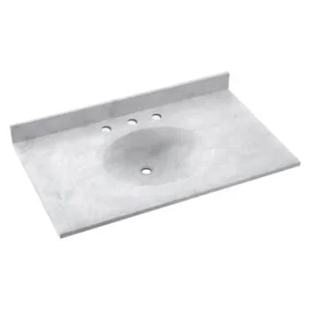 Swan® Ice Ellipse Solid Surface Single Bowl Vanity Top 22″ X 31″