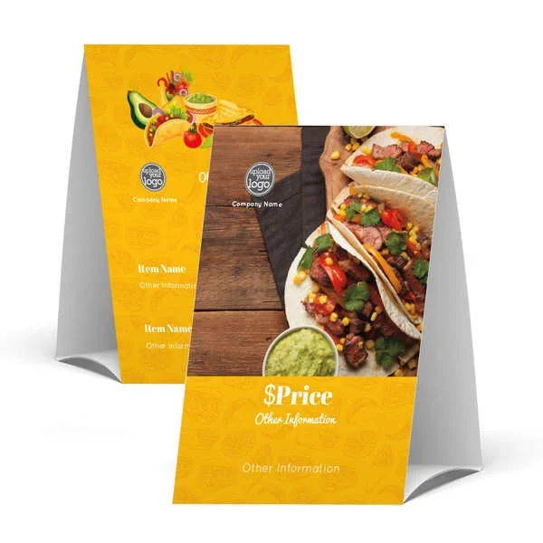 Tacos Table Tent 4″ x 6″ Rectangle Vertical