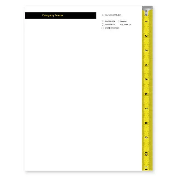 Tape Measure Letterhead 8-1/2×11