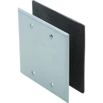 Taymac 2-Gang Blank Weatherproof Cover (Gray)
