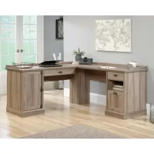 Teknik Office Barrister Home Office L-Shaped Desk Salt Oak – 5418270