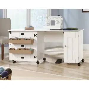Teknik Office Craft Sewing/Craft Cart W1580 x D494 x H724mm Soft White Finish – 5414873