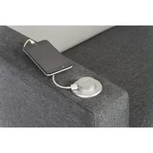 Teknik Office Cube Modular Fabric Armrest with USB Left Arm Only Dark Grey – 6972L
