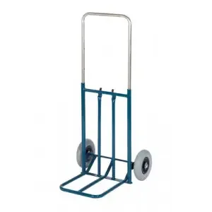 Telescopic Folding Toe Sack Truck; Solid Wheels; Steel; 100kg; Blue