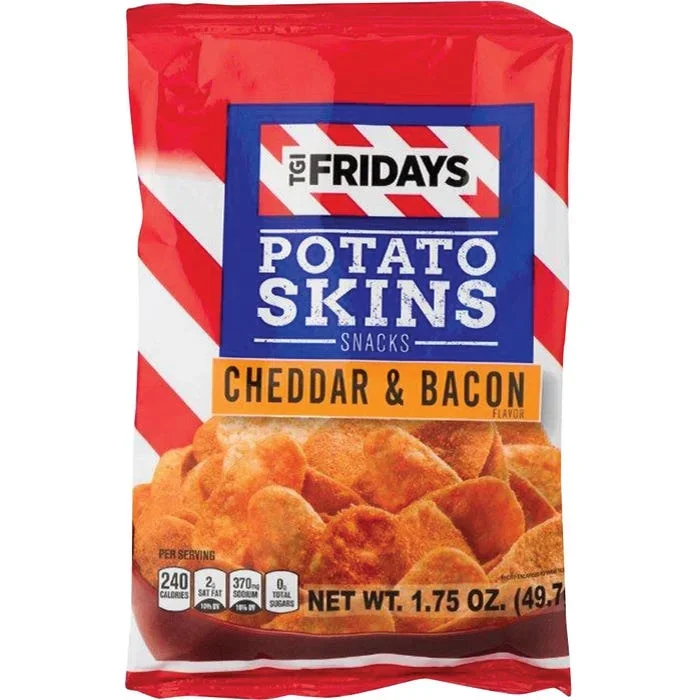 TGI Fridays Cheddar/Bacon Snack Chips, Pack of 55