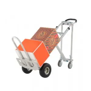 Three Way Truck; Fixed/Swivel Wheels; Aluminum; 350kg; Silver