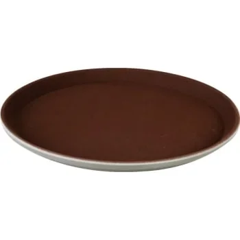 Thunder Group 16″ Brown Rubber Lined Round Tray