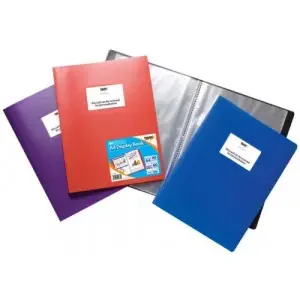 Tiger A4 Flexi Display Book 60 Pocket Assorted Colours (Single Book) – 301686