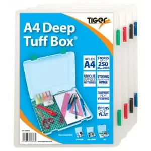 Tiger Tuff Box Polypropylene A4 Deep Clear – 300806