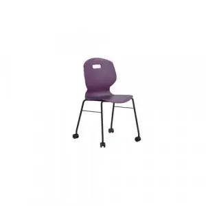 Titan Arc Mobile Four Leg Chair Size 6 Grape KF77834