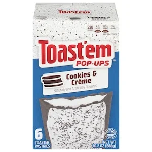 Toast’em Cookies & Creme Toaster Pastries, 6-pc Pack.