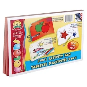 Tree House Kids Colors 3-in-1 Activity Pads, 90 Sheets