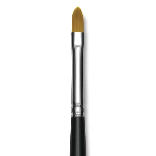 Trekell Synthetic Gold Taklon Brush – Cat’s Tongue, Short Handle, Size 6