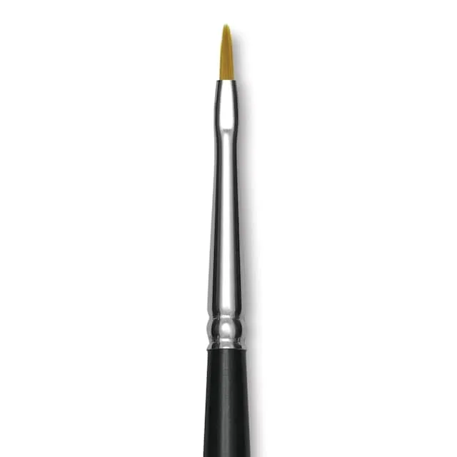 Trekell Synthetic Gold Taklon Brush – Filbert, Short Handle, Size 0