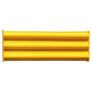 Triple Ridge Steel Barrier; 508L mm; Yellow