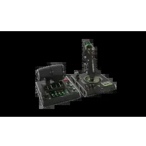 Turtle Beach VelocityOne Black USB Flightstick – Universal HOTAS Simulation Joystick and Throttle with Touch Display