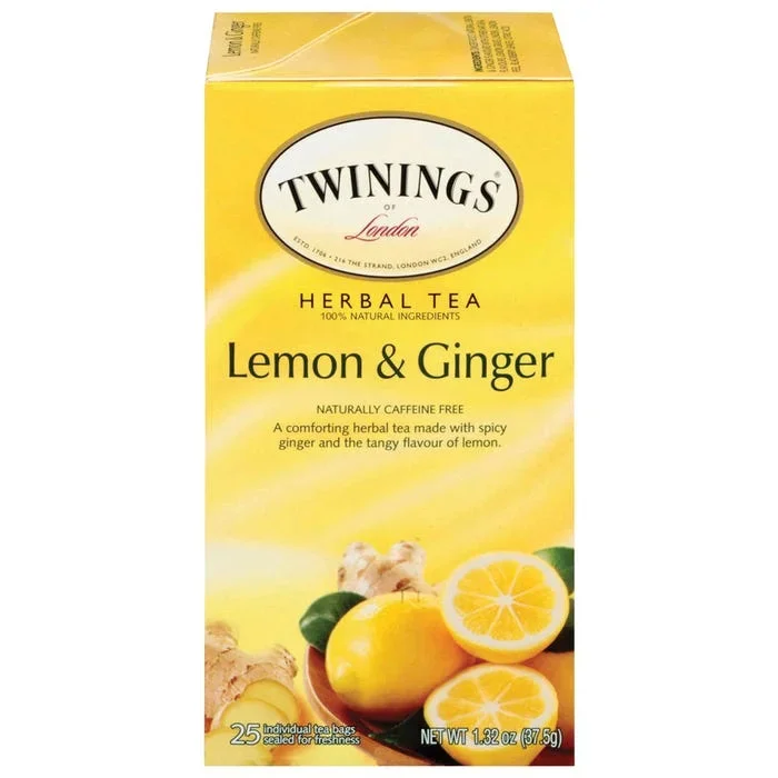 Twinings Lemon & Ginger Herbal Tea K-Cups, Pack of 25