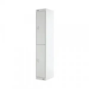 Two Compartment Locker 300x300x1800mm Light Grey Door MC00008