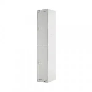Two Compartment Locker 300x450x1800mm Light Grey Door MC00044