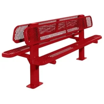 Ultrasite® Diamond Red Surface Mount Double Sided Bench 6′