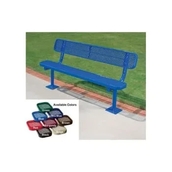 Ultrasite® Park Bench-6ft-Surface Mount-Ultra Blue