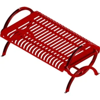 Ultrasite® Red Portable Durham Bench 4′ Vertical Slat