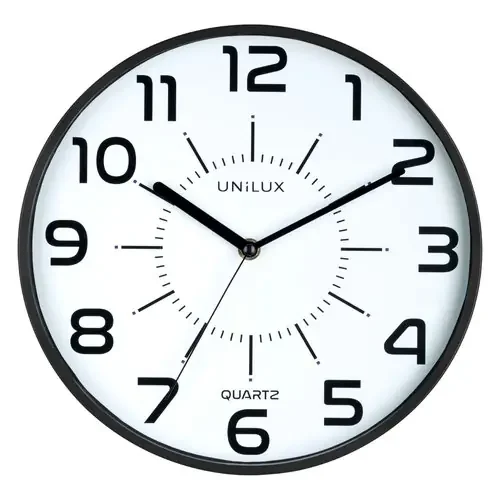 Unilux Pop Clock 305mm Diameter Black – 400094281