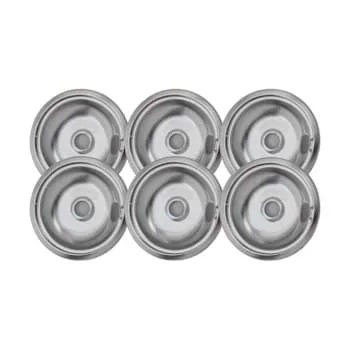 Universal 8″ Chrome Drip Bowl, Package Of 6