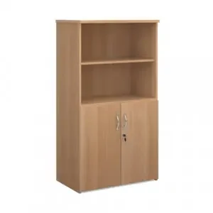 Universal combination unit with open top 1440mm high with 3 shelves – beech