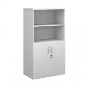 Universal combination unit with open top 1440mm high with 3 shelves – white