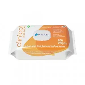Uniwipe Midi-Wipe Clinical Wipes (Pack 100) 1021