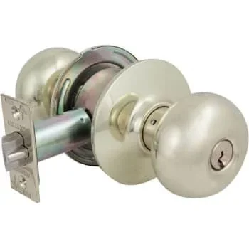 Us Lock 2010 Series Grade 2 Entrance Plymouth Door Knob W/ Keyway (Bright Brass)