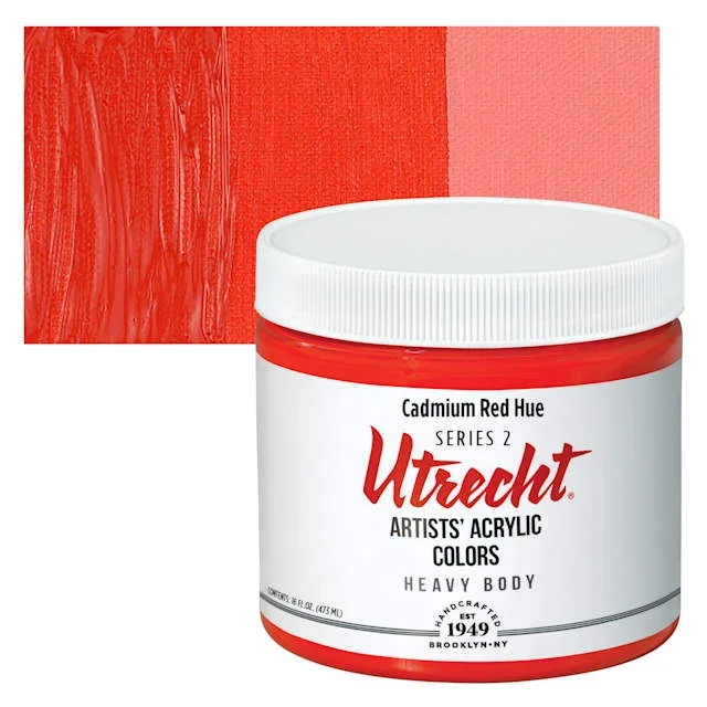 Utrecht Artists’ Acrylic Paint – Cadmium Red Hue, Pint