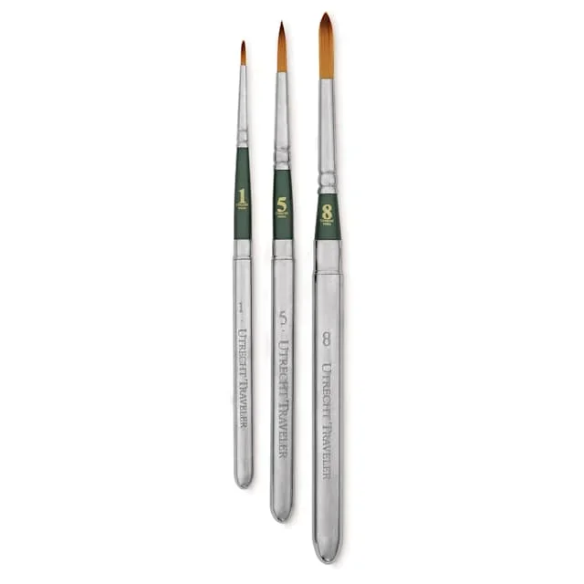 Utrecht Golden Taklon Traveler’s Watercolor Brush Set