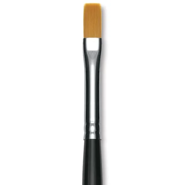 Utrecht Synthetic Sablette Brush – Long Handle, Flat, Size 6