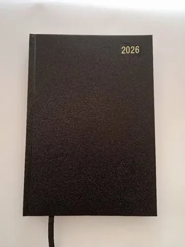 ValueX Desk Diary A4 2 Pages Per Day 2026 Black – BUS2PA4 BLACK