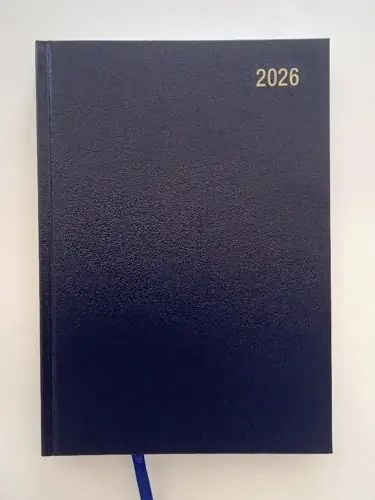ValueX Desk Diary A5 Week To View 2026 Blue – BUSA53 Blue