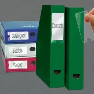 ValueX Self Adhesive Label Holder and Insert Polypropylene 25x75mm (Pack 12) – 10310