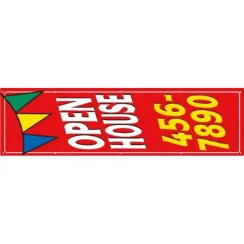 Vertical Semi-Custom Banner, Pennant, 4′ X 15′
