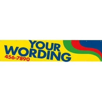 Vertical Semi-Custom Banner, Yellow, 4′ X 20′
